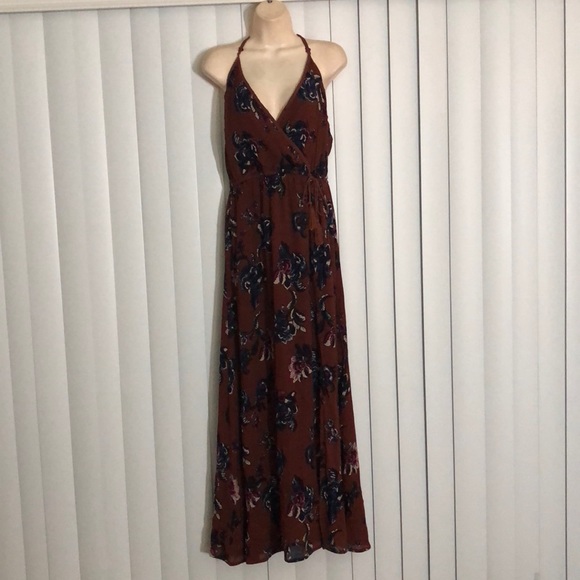 Anthropologie Dresses & Skirts - BAND OF GYPSIES Slit Front Floral Maxi Dress Small